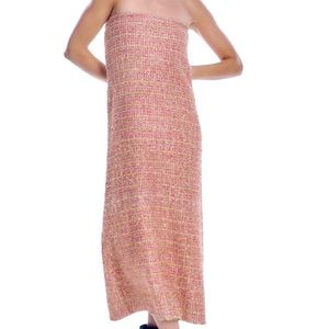 ZARA knit midi dress pink S